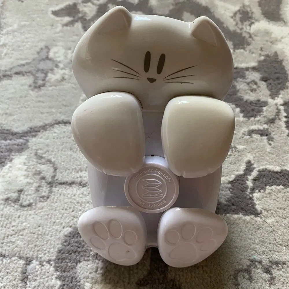Post It’s Cat Paperweight Post it notes dispenser